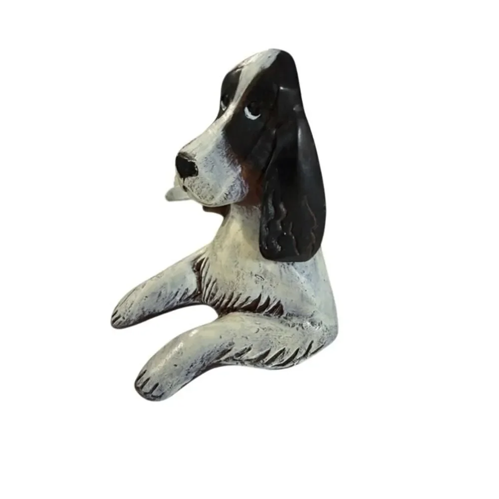 Springer Spaniel Figurine by Lynda Pleet Black & White Figurine